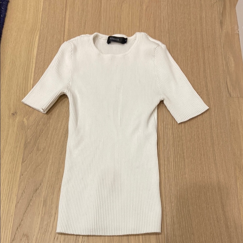 White Short Sleeve Tee Essential Top